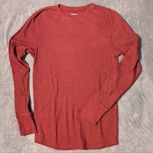 Maroon Mossimo Long Sleeve Waffle Crew Neck
